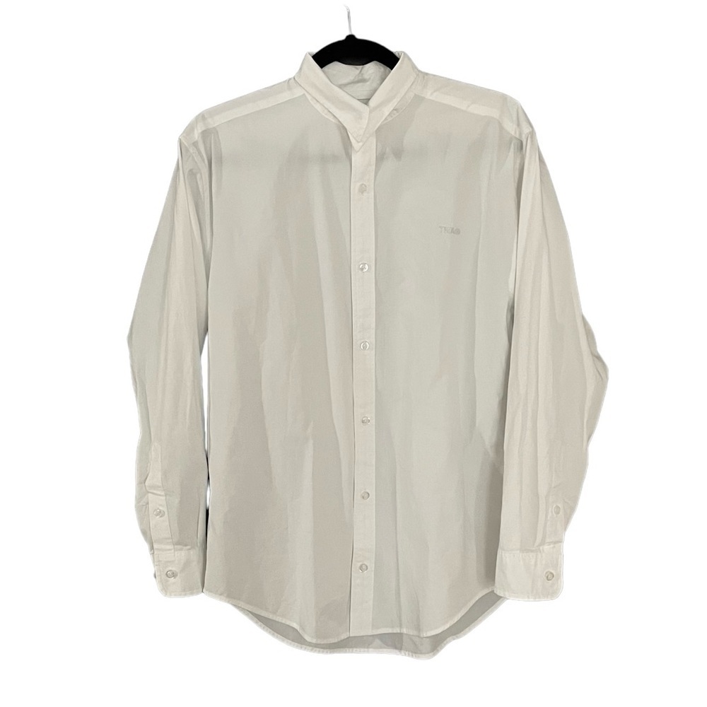 ARITZIA Tna White Cotton Button Front Long Sleeve Shirt Snap Button Collar XS